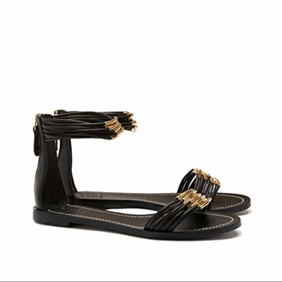 Tory Burch Shoes - Tory Burch Mignon Rings Flat Sandal Isabel Nappa Vegan Leather